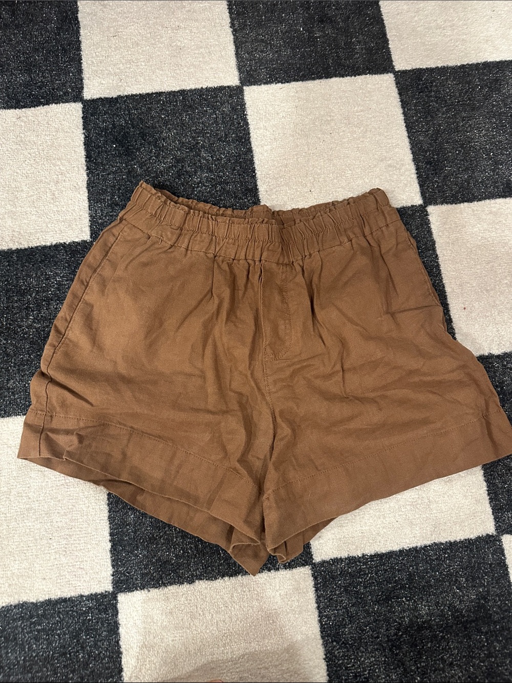 Linen blend shorts
